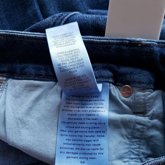 Good American Good Legs Crop Cotton/Elastane Stretchy Skinny Jeans Size 6/28 - Picture 8 of 8